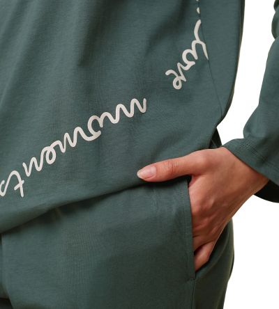 Пижама Триумф с дълъг ръкав Sets PK 03 LSL X от органичен памук опушено зелен цвят