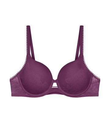 Сутиен Триумф с банел и оформена дантелена чашка Wild Rose Sensation WP тъмно лилав
