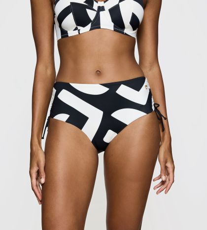 Долна част на бански Триумф с висока талия Summer Allure Maxi EX в бяло черната гама