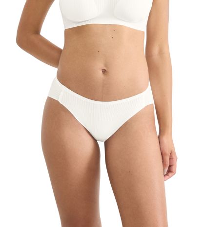 Бикини Слоги класическа кройка Sloggi zero Feel Pure High Leg Tai копринено бели