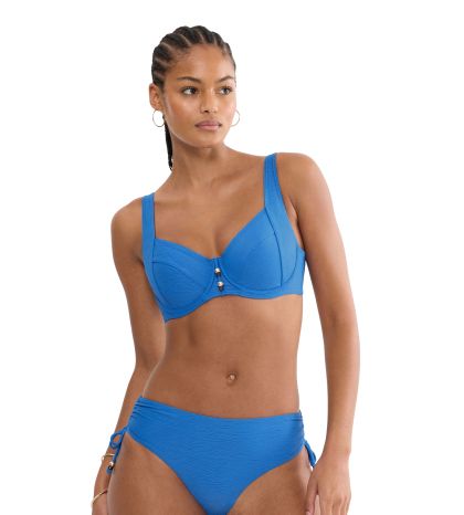 Горна част на бански Триумф с банел и мека чашка тип Минимайзер Summer Dune W 01 синя