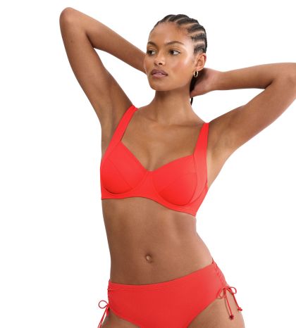 Горна част на бански Триумф с банел и мека чашка Mix & Match Summer sd W цвят морски залез