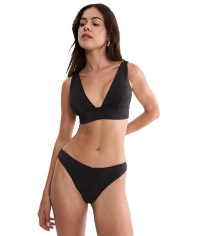 Горна част на бански Триумф без банел с оформена чашка Summer Sunset P черен