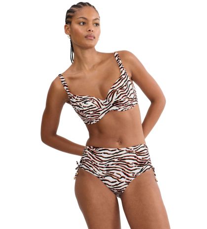 Горна част на бански Триумф с банел и оформена чашка Summer Wild WP в светлата гама