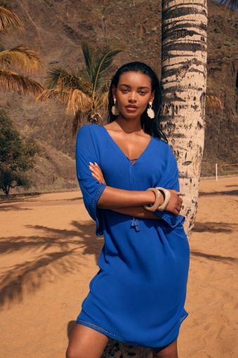 Плажна рокля Триумф Beach My Wear Kaftan наситено синя