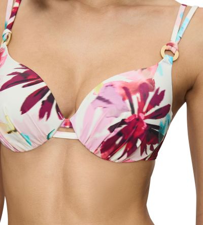 Горна част на бански Триумф с банел о оформена чашка Summer Fleur WP в светлата гама