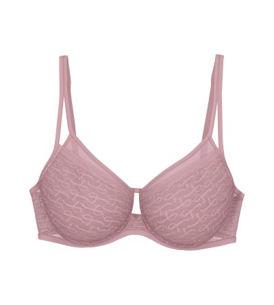 Сутиен Триумф с банел и мека чашка тип минимайзер Signature Sheer W01 бежево розов