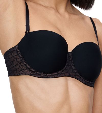 Сутиен Триумф с банел и оформени чашки с откачащи се презрамки Signature Sheer WDP черен