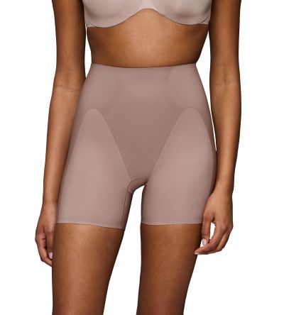 Стягащ колан Триумф с крачоли Body Make Up Curve HW Short цвят шоколадова пяна