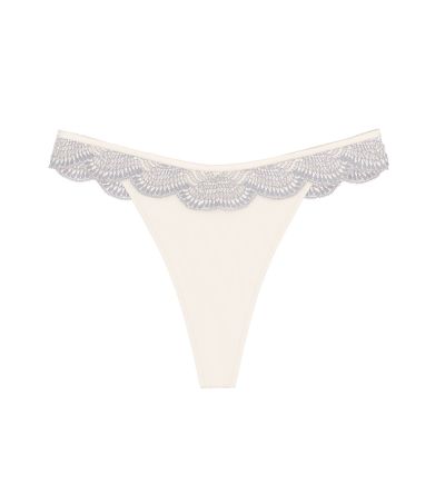 Бикини Тип Прашка Comfort Glam String копринено бели