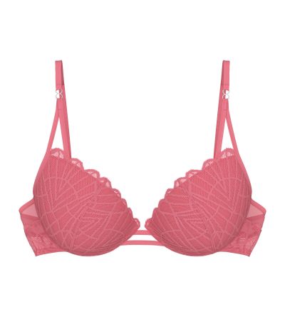 Сутиен триумф с банел и оформена чашка с Push Up ефект That Night in Vegas цвят дива роза 