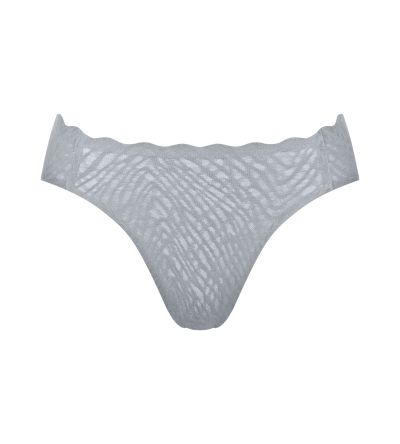 Бикини Слоги класическа кройка с висока извивка около краката Sloggi Zero Feel  Bliss High Leg светло сиви