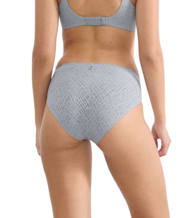 Бикини Слоги класическа кройка с висока извивка около краката Sloggi Zero Feel  Bliss High Leg светло сиви