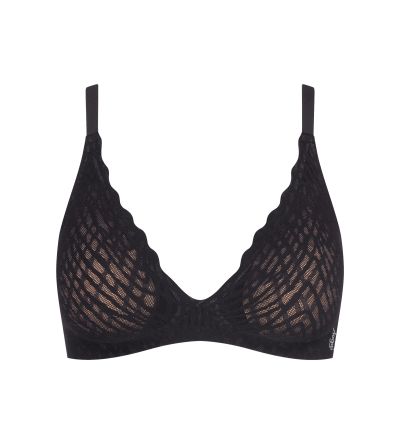 Сутиен Слоги без банел с оформена чашка с повдигащ Push Up ефект Sloggi Zero Feel Bliss The UP P Bra черен