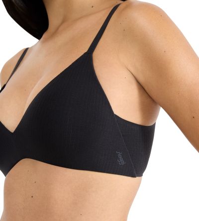 Сутиен Слоги без банел с оформена чашка с Push Up ефект Sloggi Zero Feel Pure The UP Push Bra черен 