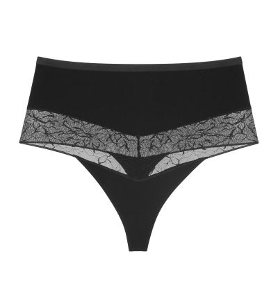 Стягащи бикини тип прашка с висока талия Comfort Contour Highwaist String черни