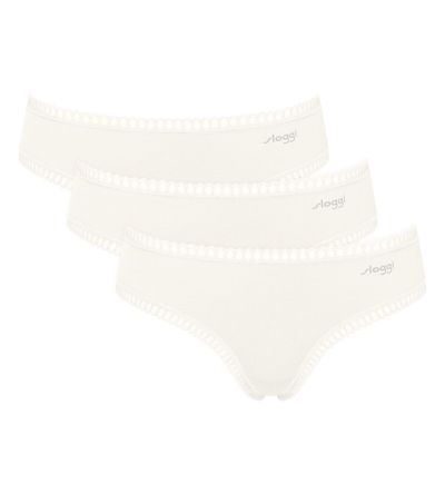 Бикини Слоги тип хипстер Sloggi Go Grush Hipster C3P опаковка от 3 броя копринено бели