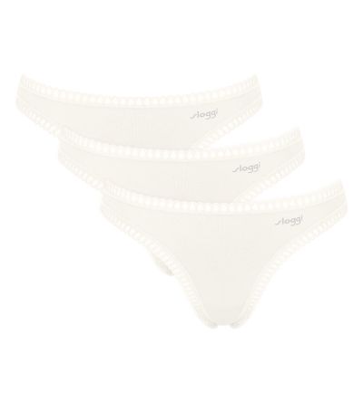 Бикини Слоги тип прашка Sloggi Go Grush String C3P копринено бели