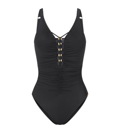 Цял бански Триумф без банел с оформена чашка Summer Twist OP 04 черен