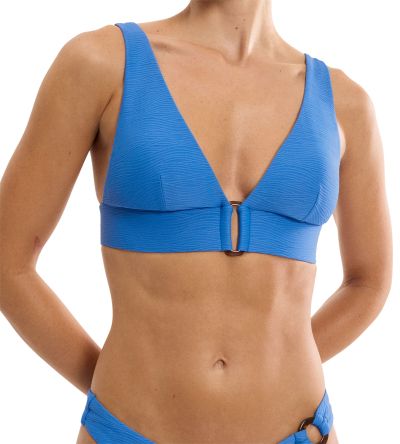 Горна част на бански Триумф без банел с оформена чашка Summer Dune P синя