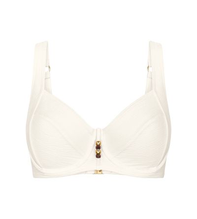 Горна част на бански Триумф с банел и мека чашка тип Минимайзер Summer Dune W 01 копринено бяло