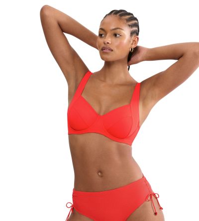 Горна част на бански Триумф с банел и мека чашка Mix & Match Summer sd W цвят морски залез