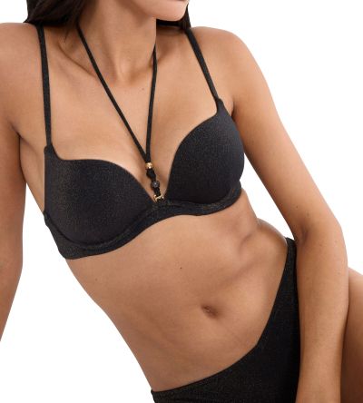 Горна част на бански Триумф с банел и оформена чашка с повдигащ Push Up ефект Summer Sunset WHU черен