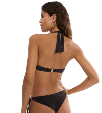 Горна част на бански Триумф без банел с оформена чашка с Push Up ефект Summer Sunset PU Plunge черен