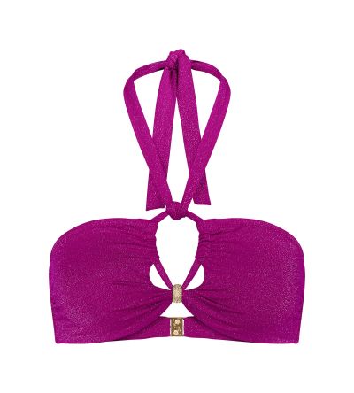 Горна част на бански Триумф без банел с мека чашка тип бандо Summer Sunset Bandeau цвят малина