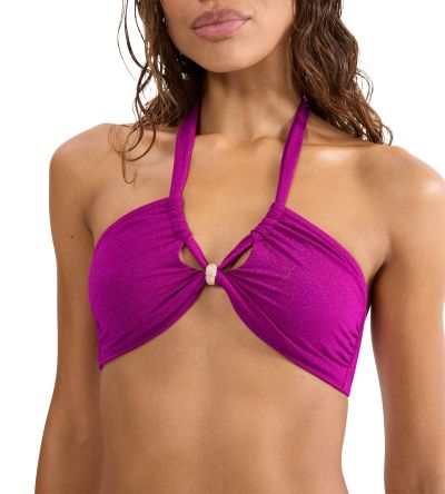 Горна част на бански Триумф без банел с мека чашка тип бандо Summer Sunset Bandeau цвят малина