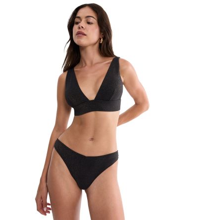 Горна част на бански Триумф без банел с оформена чашка Summer Sunset P черен