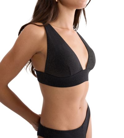 Горна част на бански Триумф без банел с оформена чашка Summer Sunset P черен