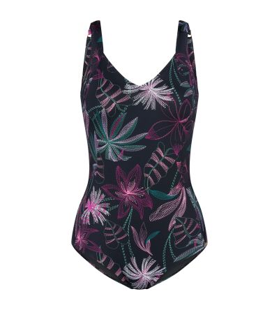 Цял бански Триумф с банел и мека чашка Summer Tropics OW в тъмната гама