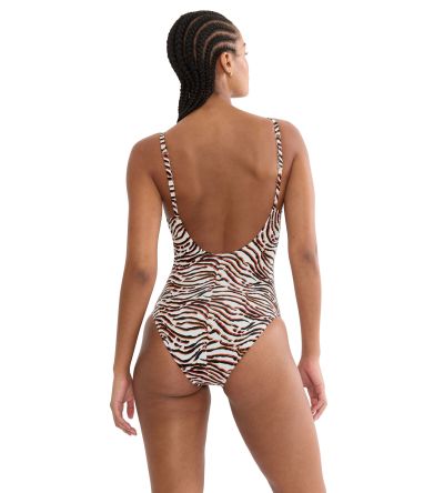 Цял бански Триумф без банел с оформена чашка Summer Wild OP 01 в светлата гама