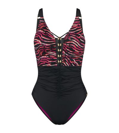 Цял бански Триумф без банел с оформена чашка Summer Wild OP 01 в тъмната гама