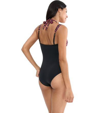 Цял бански Триумф без банел с оформена чашка тип бандо Summer Wild OPD в тъмната гама