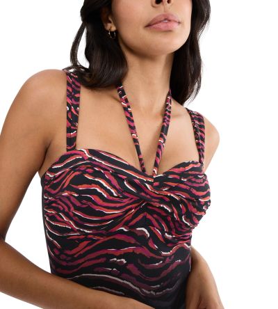 Цял бански Триумф без банел с оформена чашка тип бандо Summer Wild OPD в тъмната гама