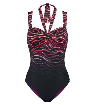 Цял бански Триумф без банел с оформена чашка тип бандо Summer Wild OPD в тъмната гама