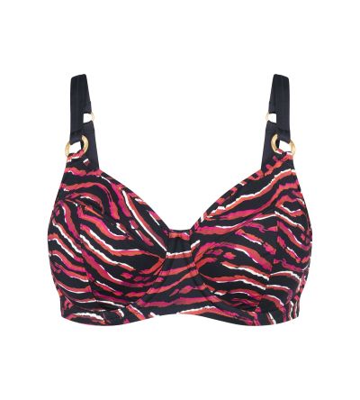 Горна част на бански Триумф с банел и мека чашка тип Минимайзер Summer Wild W 01 в тъмната гама