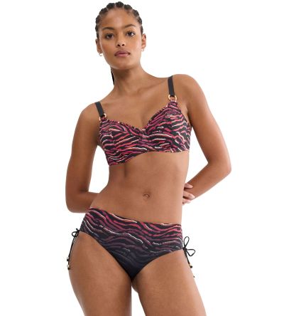 Горна част на бански Триумф с банел и мека чашка тип Минимайзер Summer Wild W 01 в тъмната гама