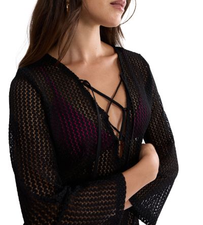 Плетена плажна рокля Триумф Beach My Wear Crochet Short Dress черна