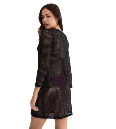 Плетена плажна рокля Триумф Beach My Wear Crochet Short Dress черна