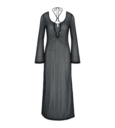 Дълга плетена плажна рокля Триумф Beach My Wear Crochet Long Dress черна