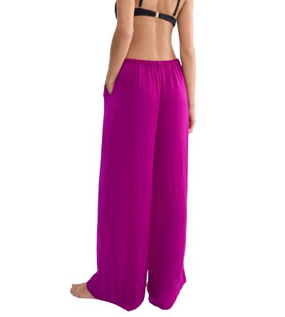Дълъг панталон Триумф Summer Satin Trousers цвят малина