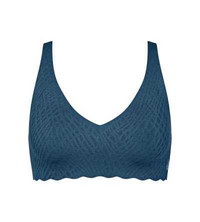 Сутиен Слоги без банел с оформена чашка Sloggi Zero Feel Bliss Soft Bra опушено син