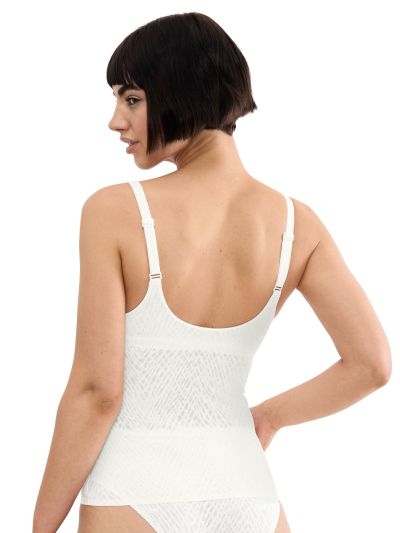 Сутиен Слоги тип потник без балел с оформена чашка с Push Up ефект Zero Feel Bliss The Up Push Up Shirt копринено бял