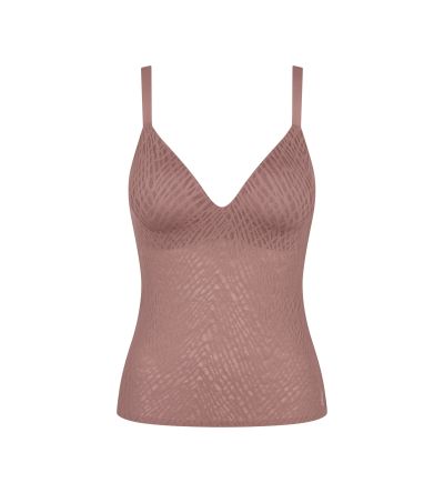 Сутиен Слоги тип потник без балел с оформена чашка с Push Up ефект Zero Feel Bliss The Up Push Up Shirt цвят какао