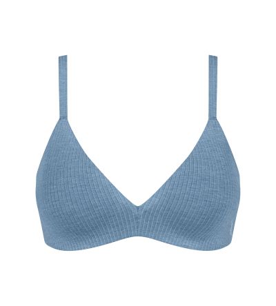 Сутиен Слоги без банел с оформена чашка Zero Feel Pure The Up Push Up светло син