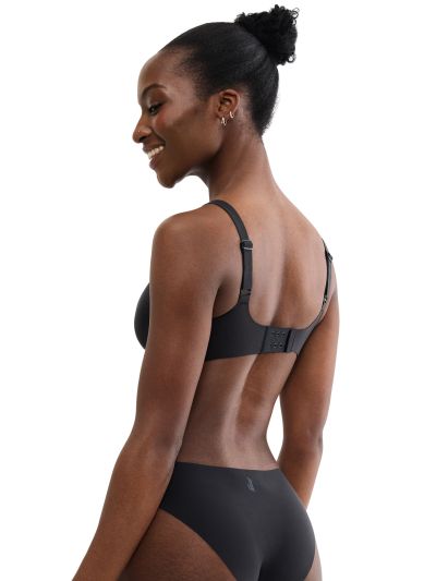 Сутиен Слоги без банел с оформена чашка с повдигащ Push Up ефект Zero Feel 2.0 The Up TShirt Bra черен
